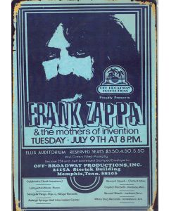 Frank Zappa & the mothers of invention Blechschild | Tin Sign