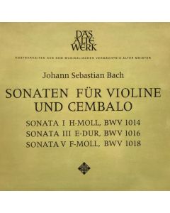 Bach (1685-1750) • Sonatas for Violin and Harpsichord LP • Lars Fryden