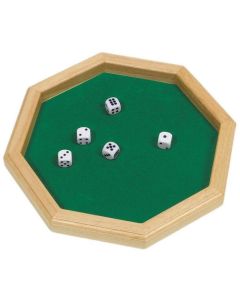 goki Holz-Würfelteller mit 5 Würfeln