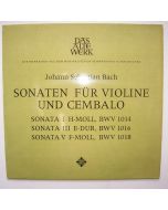 Bach (1685-1750) • Sonatas for Violin and Harpsichord LP • Lars Fryden