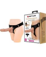 PRETTY LOVE - HARNESS-HOSE UNIVERSAL-HARNESS MIT DILDO JERRY 21.8 CM NATUR