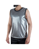 MACHO - T-SHIRT MIT FEINEM GLITZER, GRÖSSE S/M