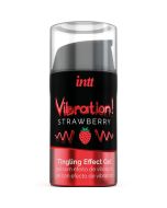 INTT - KRAFTVOLLES INTIMSTIMULIERENDES FLÜSSIGES VIBRATIONSGEL ERDBEERE 15 ML
