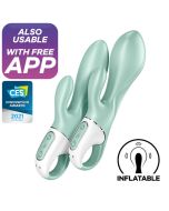 SATISFYER - AIR PUMP BUNNY 5+ AUFBLASBARE KANINCHENVIBRATOR-APP GRÜN