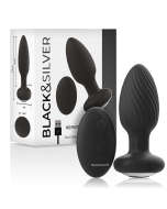 BLACK&SILVER - WELLS PLUG SILIKON ANAL ROTATOR FERNBEDIENUNG