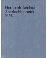 Hindemith-Jahrbuch • Annales Hindemith 1973 / III