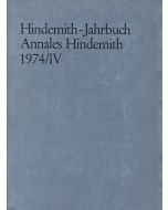 Hindemith-Jahrbuch • Annales Hindemith 1974 / IV