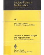 Lectures in Modern Analysis and Applications III