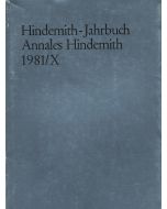 Hindemith-Jahrbuch • Annales Hindemith 1981 / X