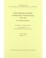 Schwedische Literatur in deutscher Übersetzung 1830-1980