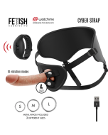 FETISH SUBMISSIVE CYBER STRAP - HARNESS MIT FERNBEDIENUNG DILDO WATCHME L-TECHNOLOGIE
