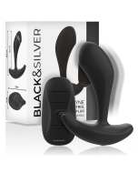 BLACK&SILVER - DWAYNE ANAL PLUG SILIKON FERNBEDIENUNG