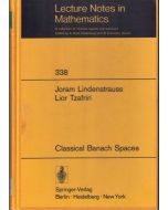 Joram Lindenstraus | Lior Tzafriri • Classical Banach Spaces