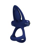 PRETTY LOVE - MAT DOPPELRING MIT VIBRATION & STIMULATOR BLAU