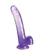 KING COCK - CLEAR DILDO MIT HODEN 20.3 CM LILA