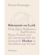 Hanna Klessinger • Bekenntnis zur Lyrik
