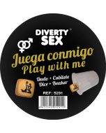 DIABLO PICANTE - GOLDENER HARTER WÜRFEL MIT POSITIONEN UND WÜRFEL