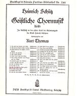Schütz (1585-1672) • Geistliche Chormusik: Also hat Gott die Welt geliebt