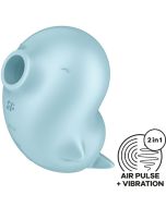 SATISFYER - SASSY SEAL STIMULATOR & VIBRATOR BLAU