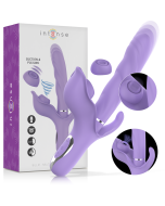 INTENSE - BILLIE MULTIFUNKTIONALER WIEDERAUFLADBARER SAUGVIBRATOR MIT LILA DRUCKKNOPF