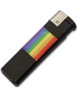 PRIDE - FEUERZEUG SCHWARZ MIT LGBT FLAGGE