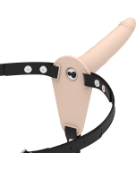 FETISH SUBMISSIVE HARNESS - HAUTFARBENES SILIKONVIBRATOR 15 CM