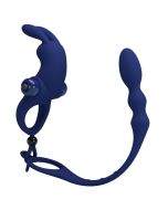 PRETTY LOVE - AYAD RABBIT VIBRATORRING MIT STECKER BLAU