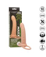 CALEXOTICS - MAXX RIBBED DUAL PENETRATOR 10 VIBRATIONEN FLEISCH