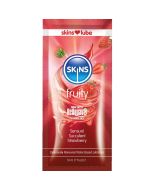 SKINS – FRUCHTIGES, WASSERBASIERTES GLEITMITTEL ERDBEERE, EINZELDOSIERUNG 5 ML
