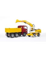 Bruder 02751 - MAN TGA Kipp-LKW und Liebherr Schaufelbagger