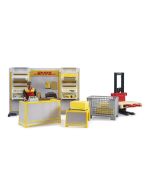 Bruder 62251 - bworld DHL Shop mit Handhubstapler