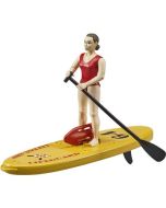Bruder 62785 - bworld Set Life Guard mit stand Up Paddle