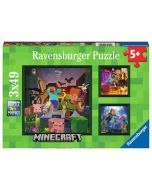 Minecraft Biomes - Puzzle - 3 x 49 Teile