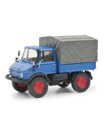 Schuco 450314900 - Unimog 406 mit Plane, 1:43 - Modellauto