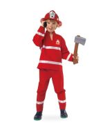 Feuerwehrmann rot - Kostüm 2-teilig - Kids (Größe 116)