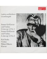 Ludwig van Beethoven (1770-1827) • Sonate für Klavier und Violine D-Dur op. 12 Nr. 1 LP • Karl Suske